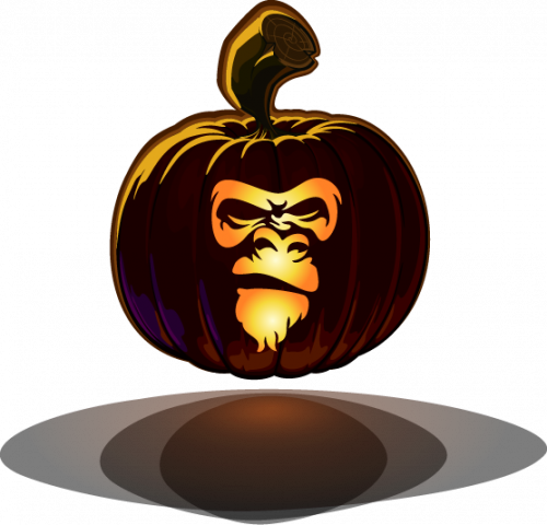 Gorilla Free Pumpkin Carving Stencil