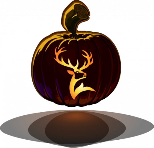 Killer Deer Free Pumpkin Carving Stencil