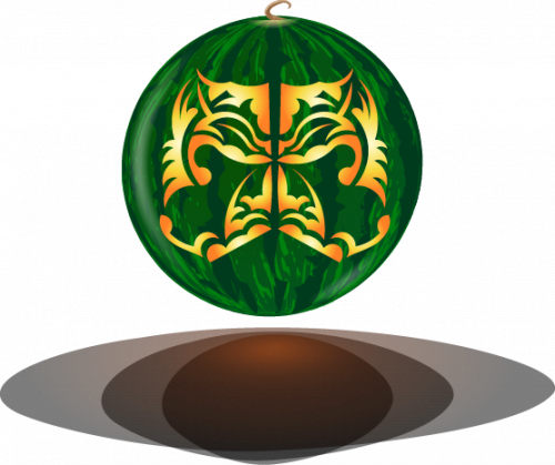 Polynesian Lion Free Watermelon Carving Stencil